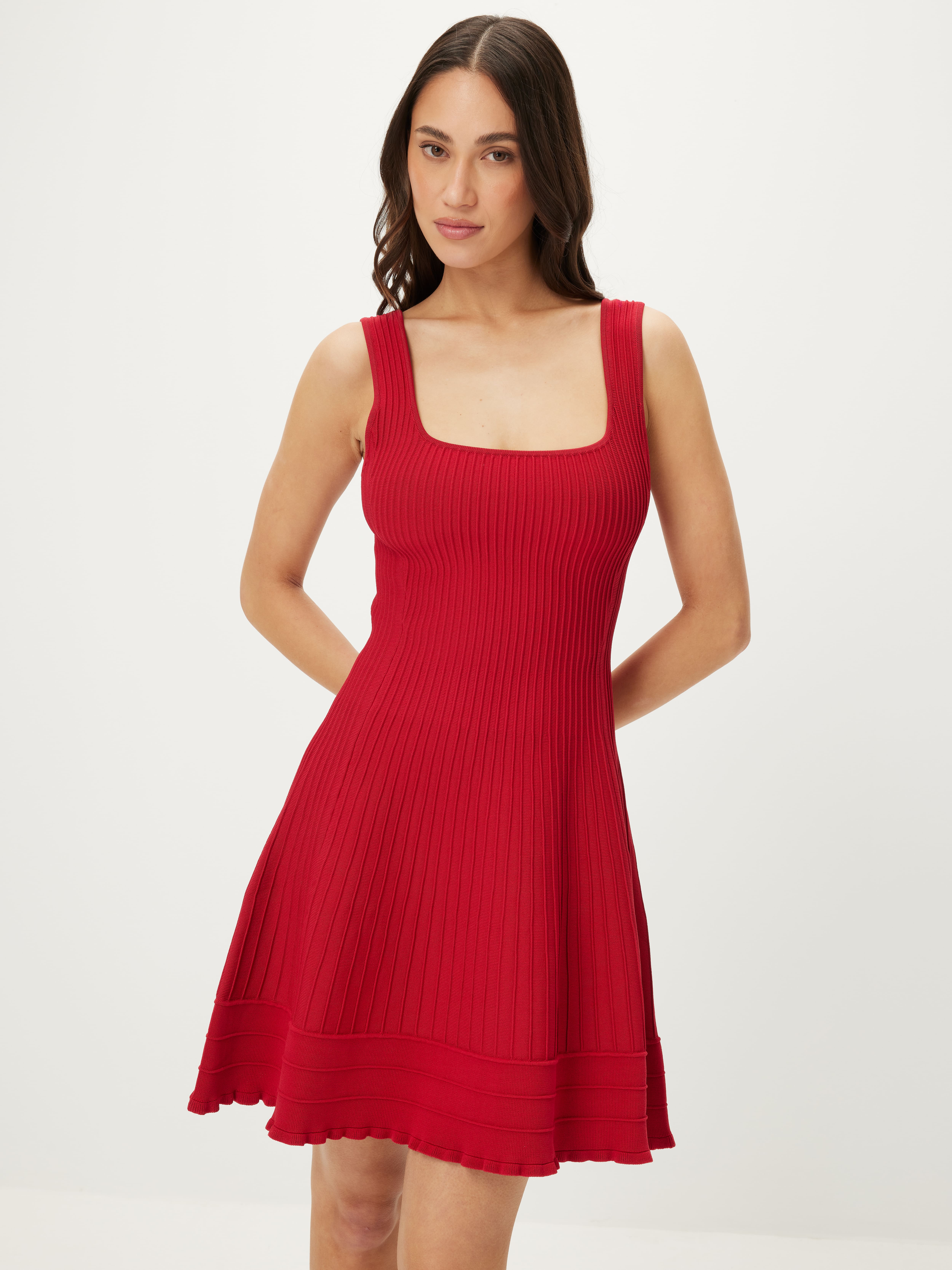 Natalie Hem Detail Mini Knit Dress                                                                                              