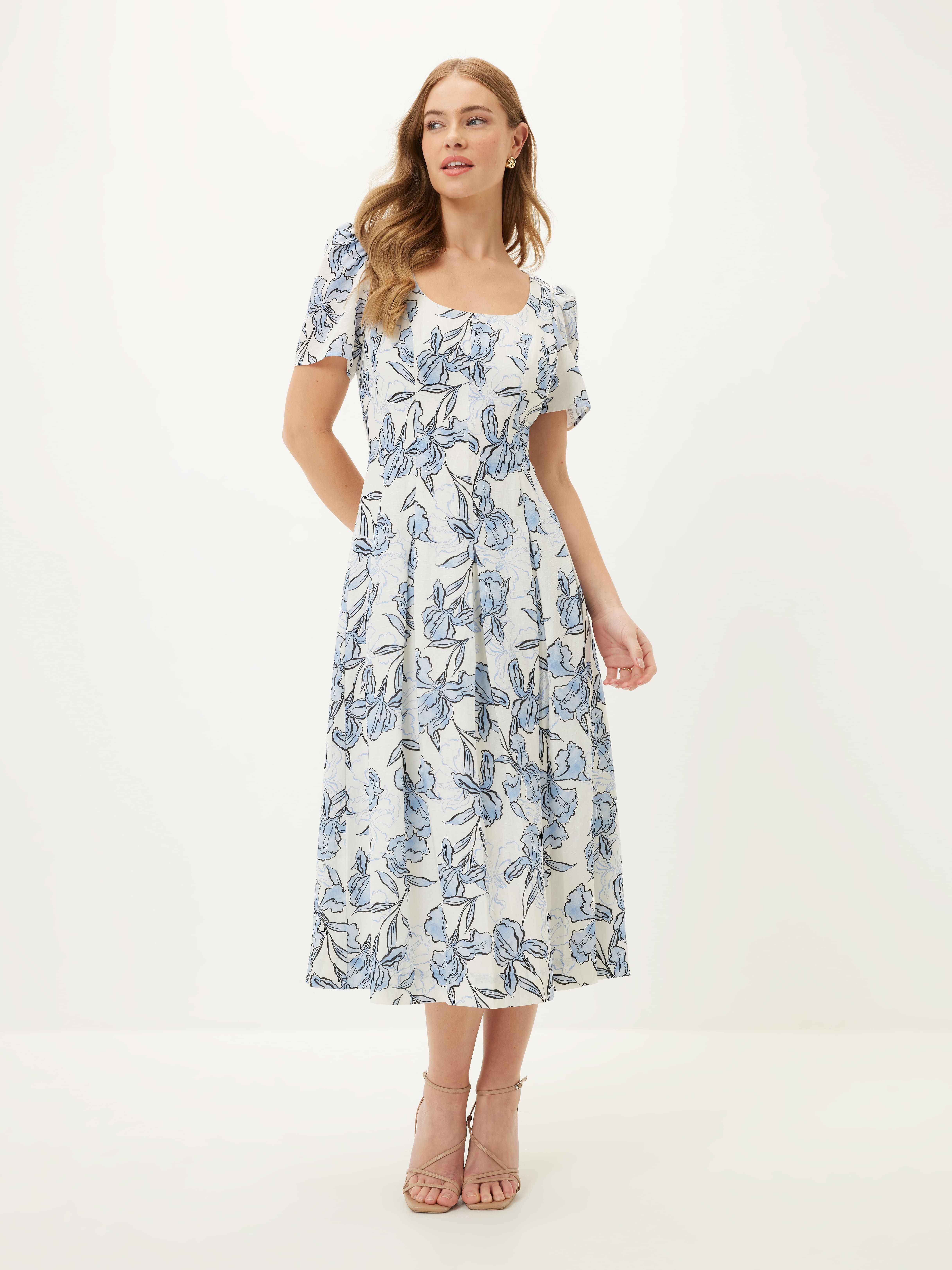 Claudia Short Sleeve Midi Dress                                                                                                 