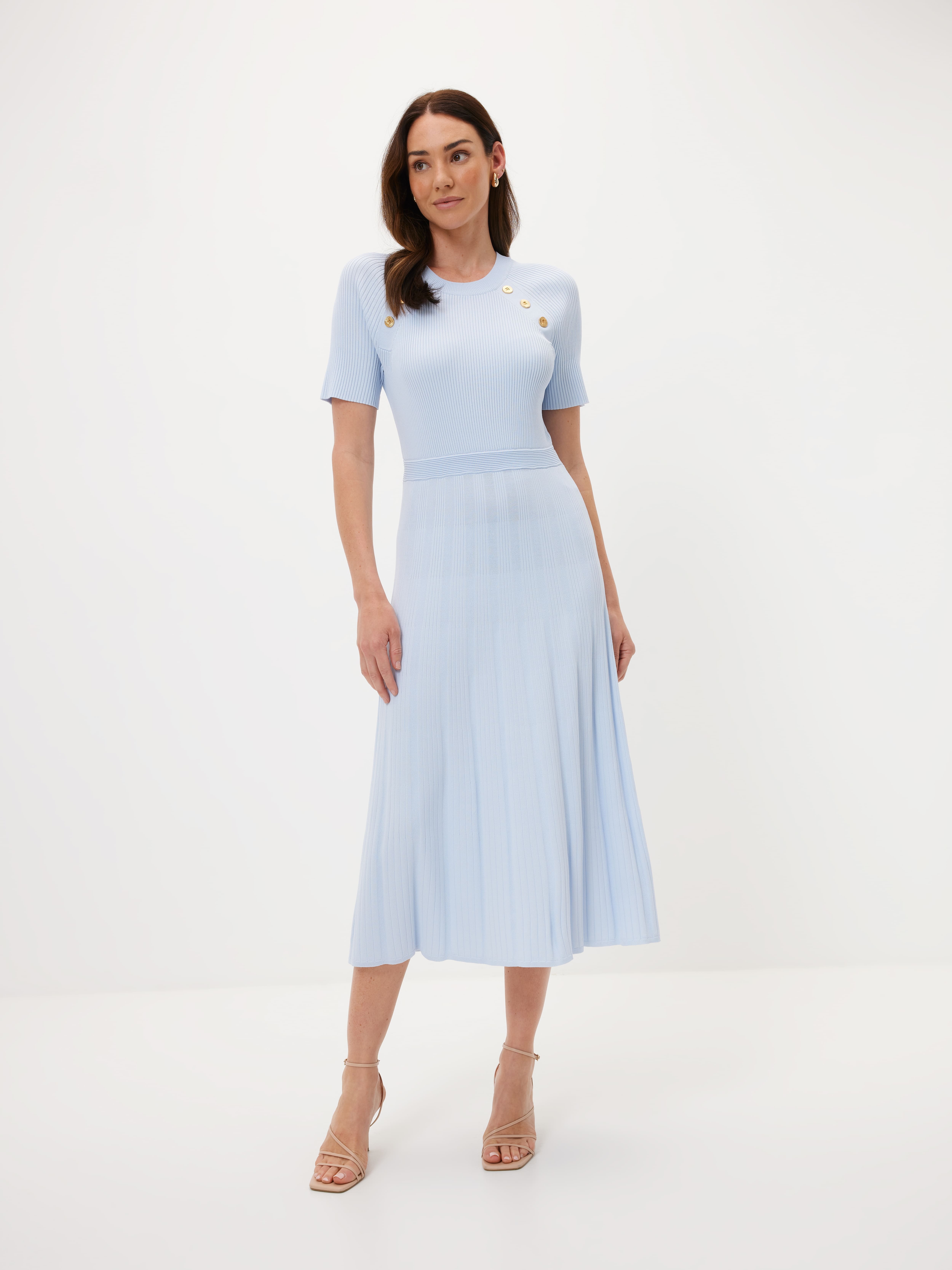 Sophie Pleated Midi Dress                                                                                                       