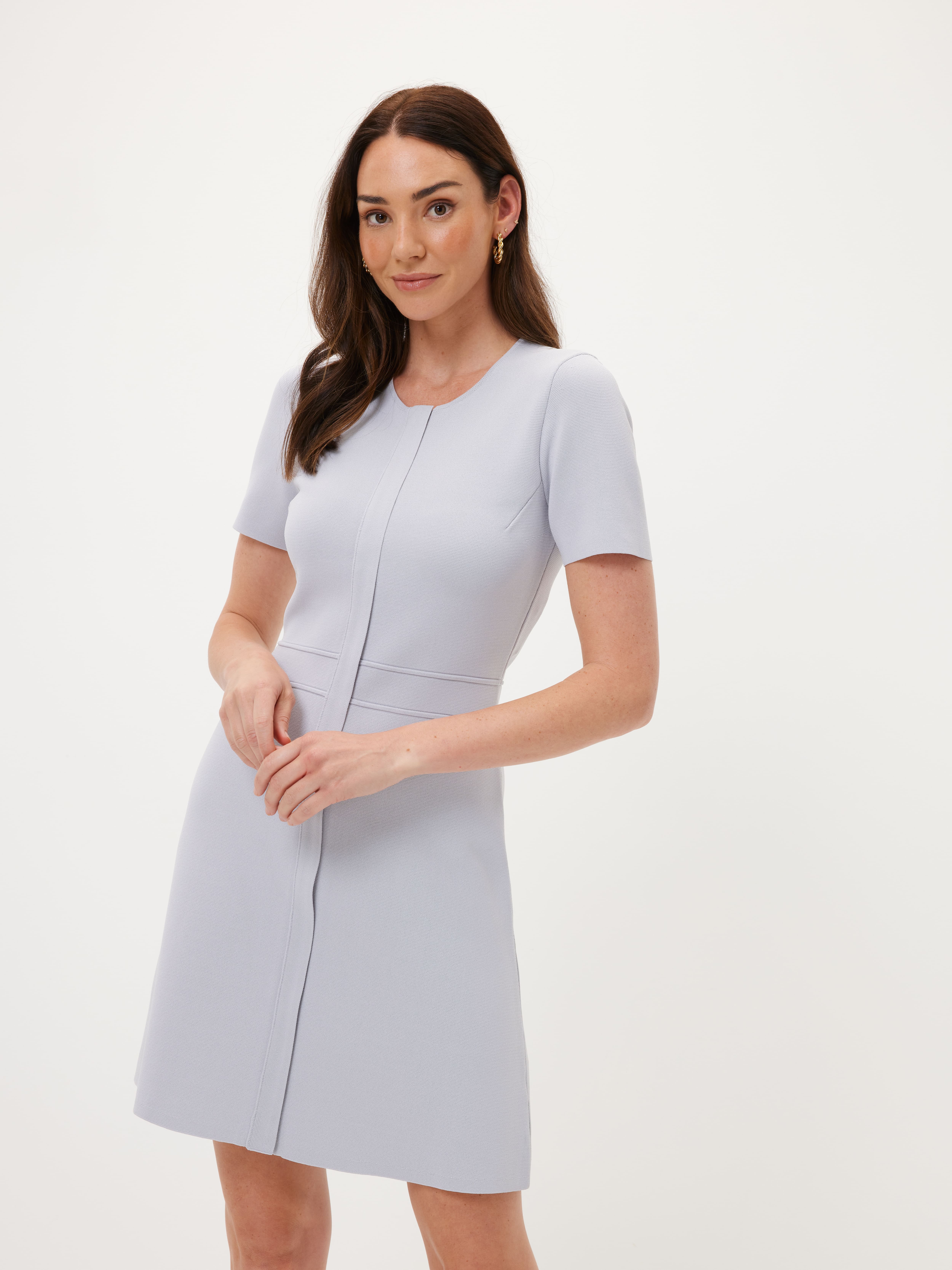 Giselle Covered Zip Mini Dress                                                                                                  