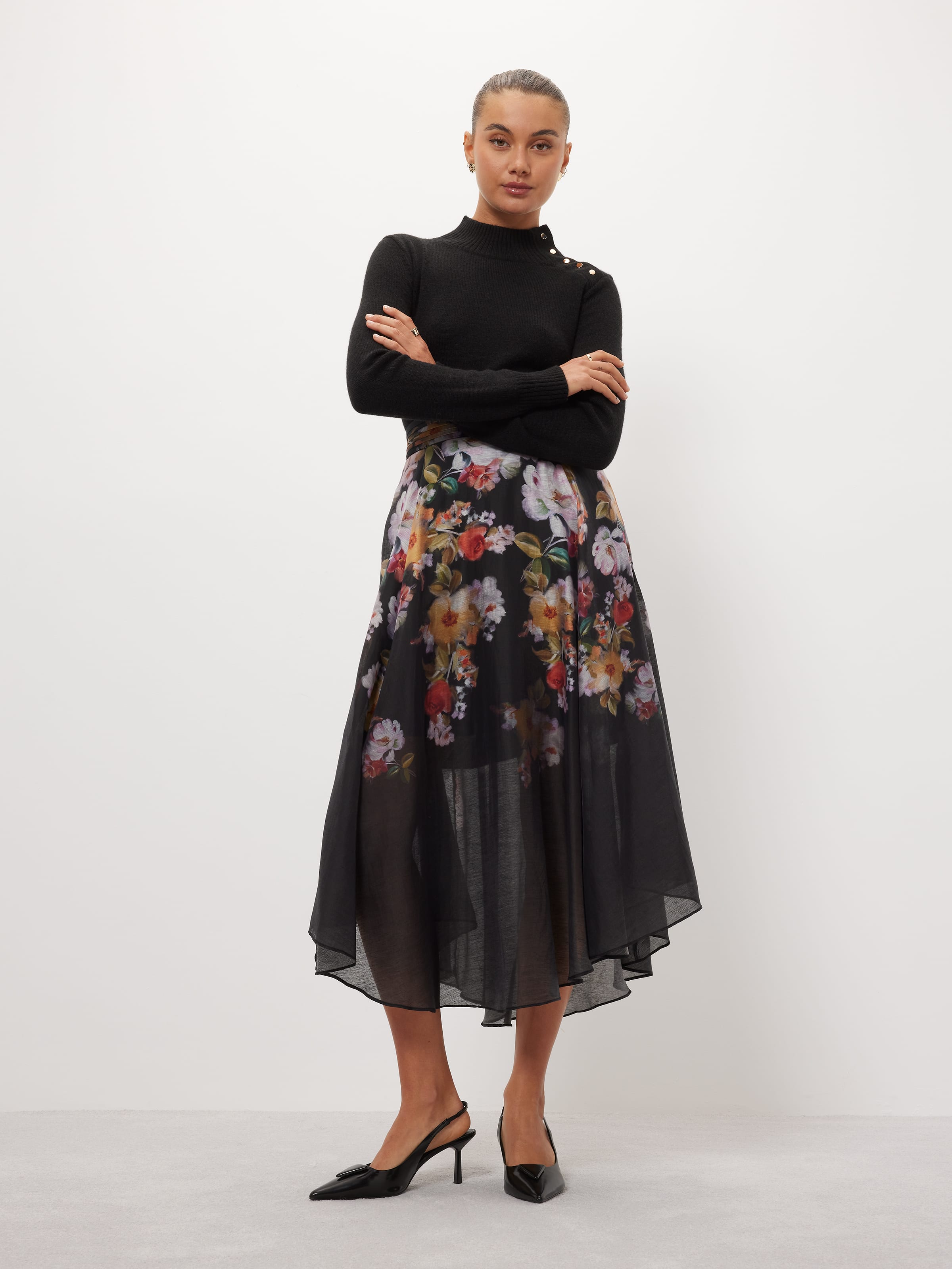 Cabaret Floral Placement Skirt - Portmans Online