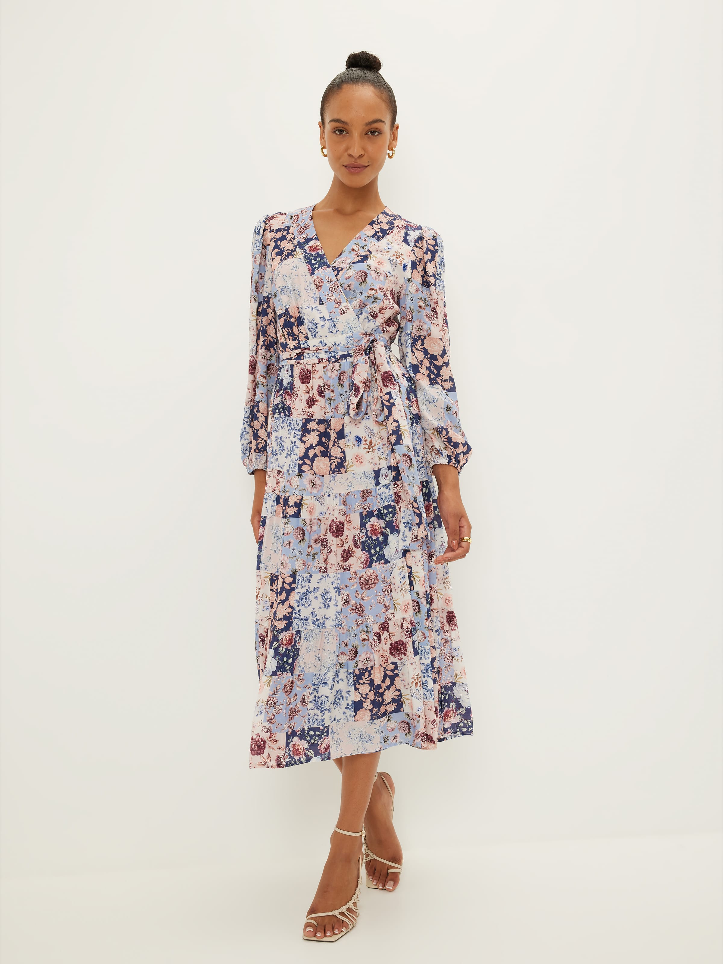 Eden 3D Floral Patchwork Design Dress