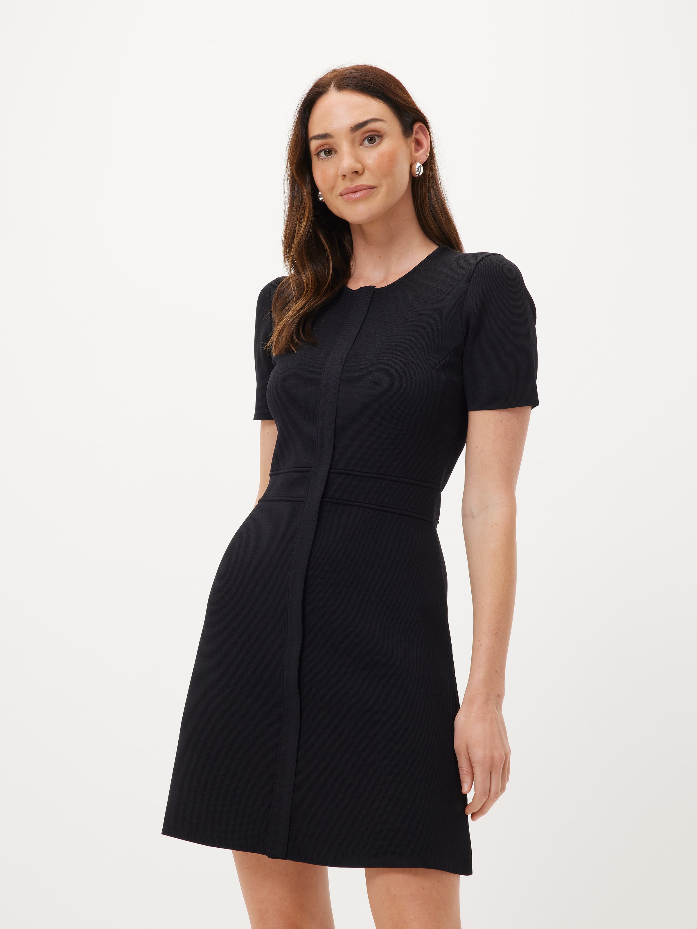 Giselle Covered Zip Mini Dress - Portmans Online